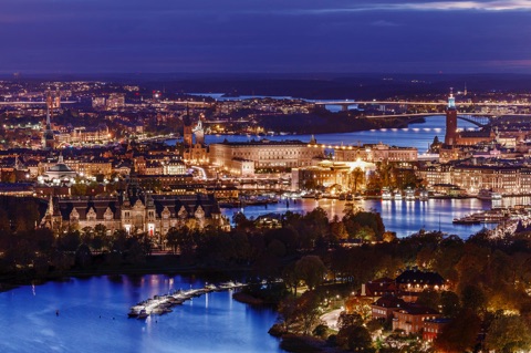Stockholm at night